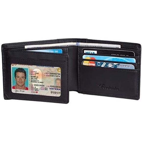 Wallet for Men, Trifold RFID Blocking Mens Wallet, 12 Credit Card Holder - Picture 7 of 8